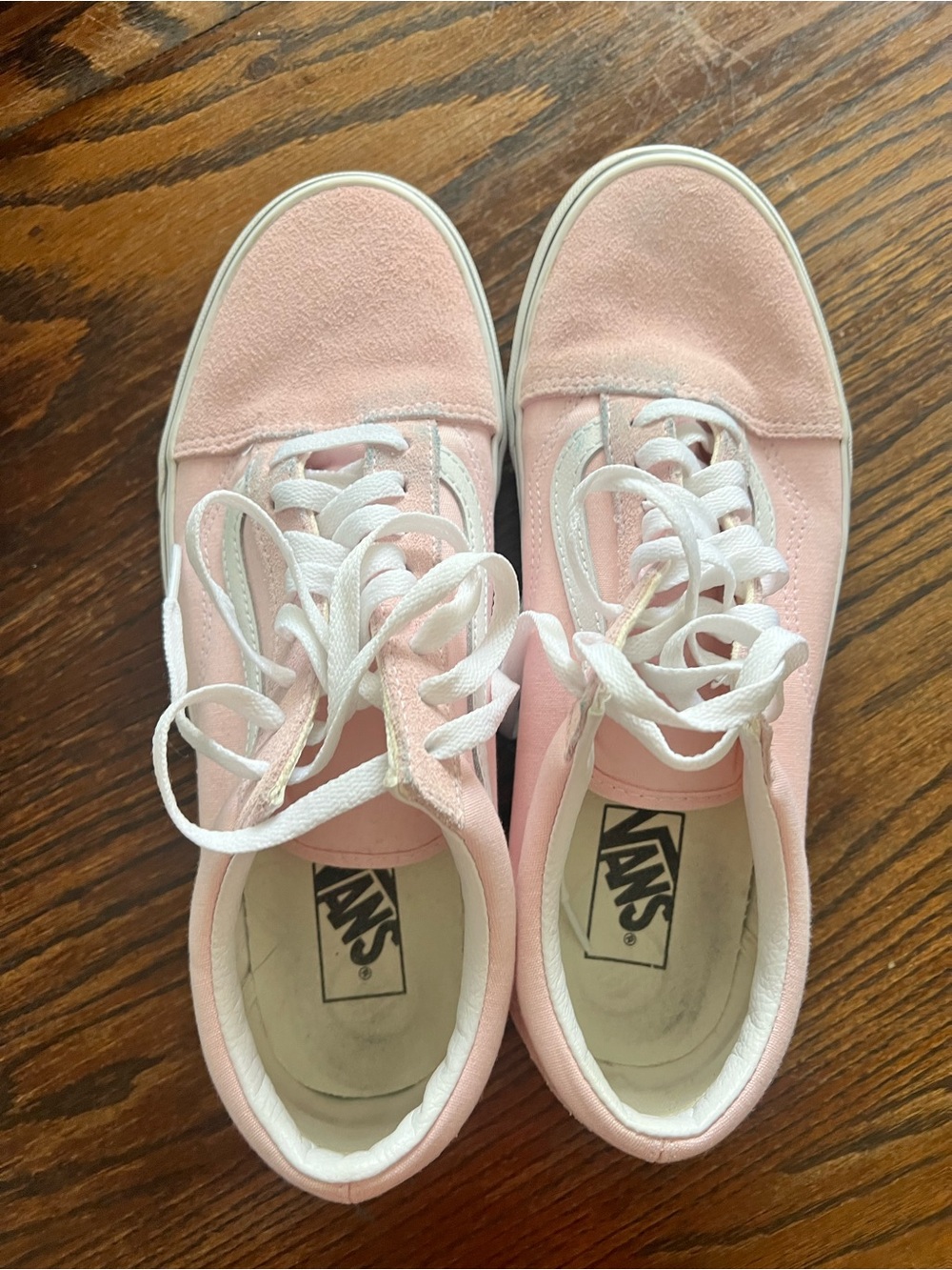 Vans Pink and White Old Skool Athletic Shoes Men’s 10 / Women’s 11.5 - Picture 3 of 6